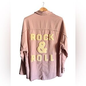 DAVI & DANI Blush Pink Shacket
